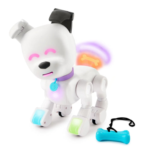 Interactive Robot Dog with Colorful LED Lights, 200+ Sounds & Reactions, App Connected (Ages 6+)